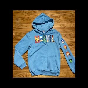 Marvel Blue logo/character Hoodie for Men’s sz Small NEW NO TAGS!